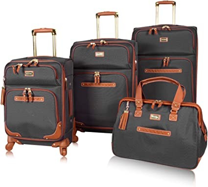 Expandable 4 Piece Spinner Luggage Set With Reinforced Handle