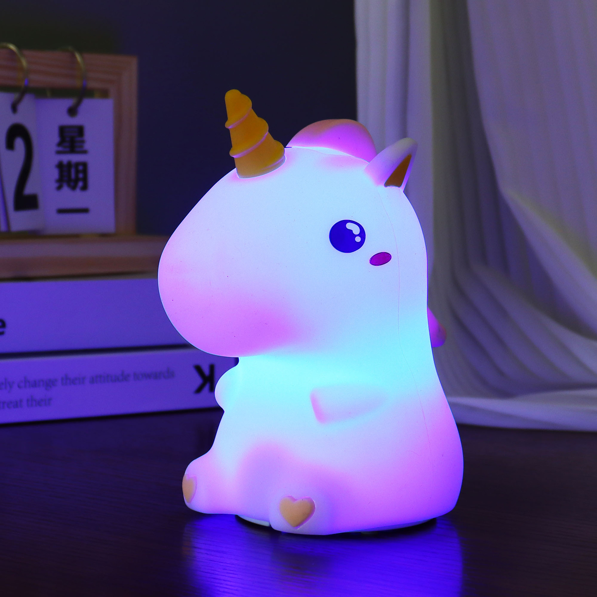 Waterproof and Good Flexibility Kids Night Light for Rechargeable Toddler 16 Colors Lamp