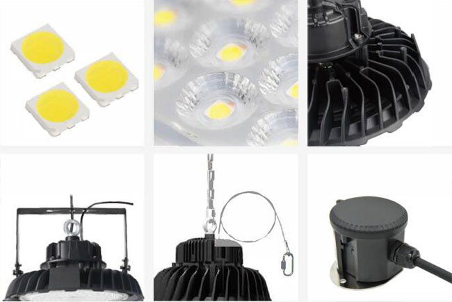 High Efficiency UFO LED High Bay Light 150W Aluminum Body Material