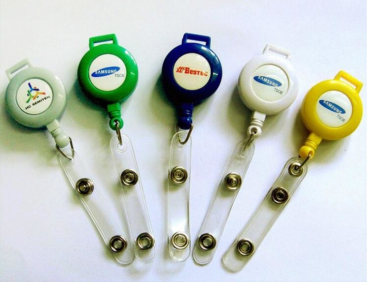 32mm Plastic Retractable Id Badge Holder /Customized design 80mm length Yoyo Card Holder For Gifts