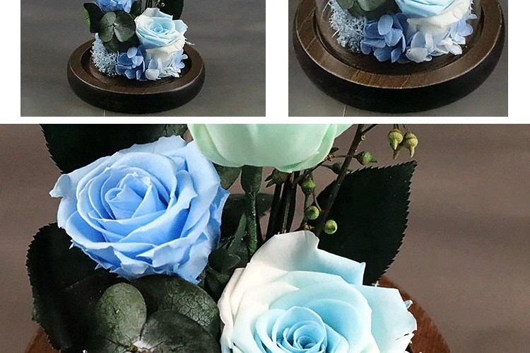 Beautiful Preserved Rose in Glass Dome enchanted roses arrangement for lover