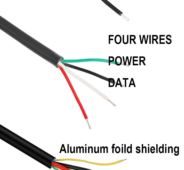 5V USB to Open Stripped Tinned Bare Wires End Pigtail Power Charger Cable for LED Strip Light Lamp