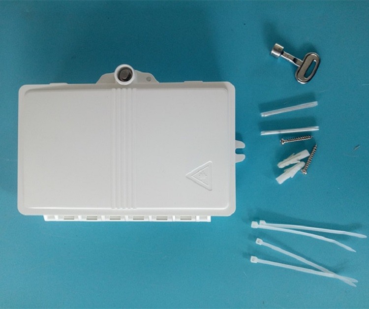 6Port Fiber Optic Terminal Box SC APC/UPC SM SX PC+ABS Light Grey For Telecom