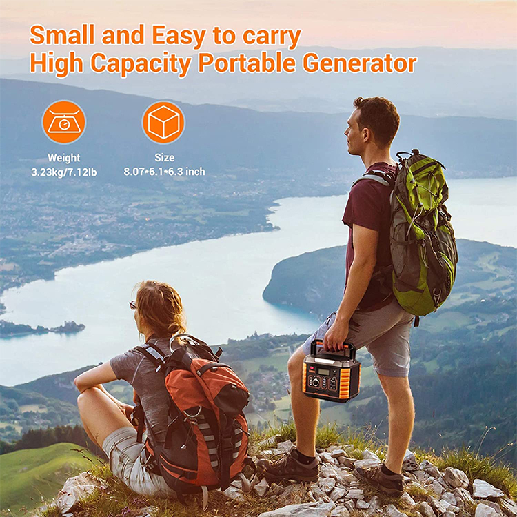 Camping 300 Watt Solar Generator 300w Portable Generator With Wireless Charging