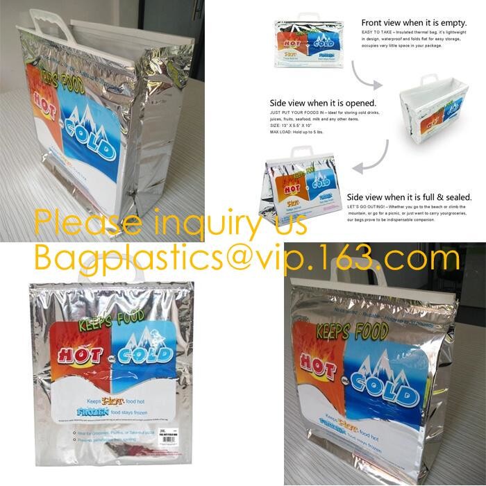 custom bulk waterproof large soft folding food delivery picnic lunch tote grocery cooler bag aluminum foil thermal bags