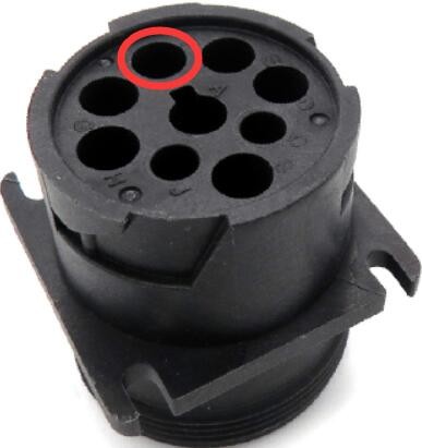 PVC J1939 Adapter 9 Pin Female To Type 1 Male Square Flange Deutsch HD16-9-1939S