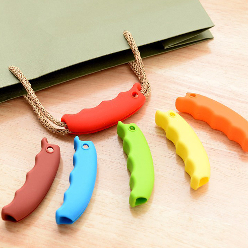 Colorful Silicone Bag Hand Grip Button Carrying Device Logo Customized