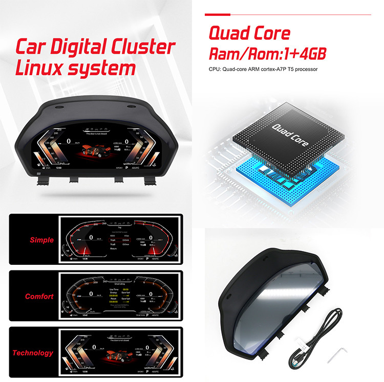 12.3" Digital Dash Cluster , Car Digital Speedometer For BMW 3 Series F30 F31