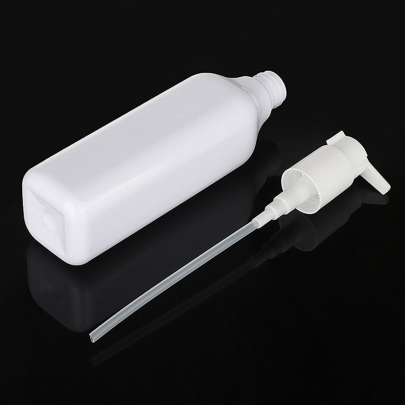 200ml 300ml 350ml 400ml Luxury Biodegradable Unique Square Cosmetic Lotion Airless Gold Pump Bottle