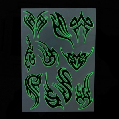 Custom Print Glow In The Dark Temporary Body Sticker Tattoo fake tattoo