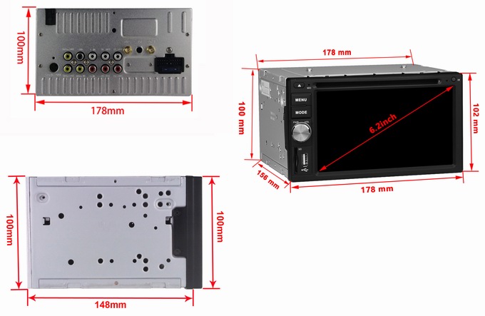 Ouchuangbo Universal car DVD radio with gps systems iPod mp3 player OCB-2616