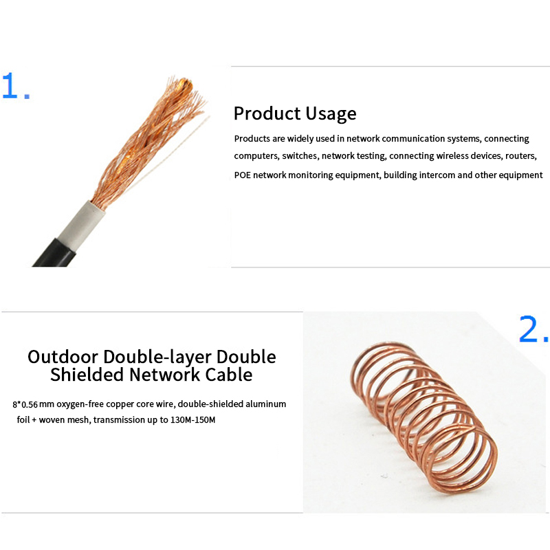 23AWG 1000FT Outdoor Sftp CAT6 Lan Cable 305M 4P Twisted Pair 0.56mm