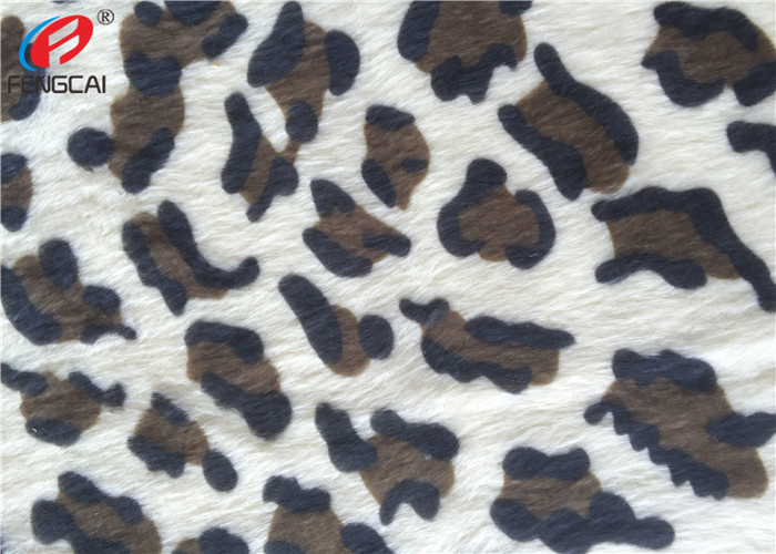 Animal Printed Velboa Fabric Polyester Velvet Fabric For Upholstery