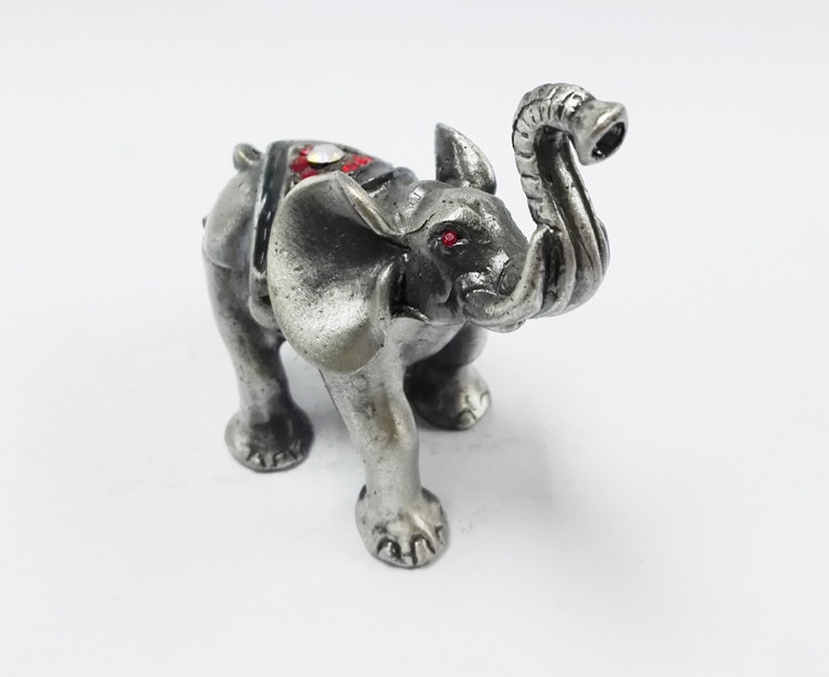 Elephant Metal Crystal Rhinestone Jewelry Box Elephant Trinket Boxes