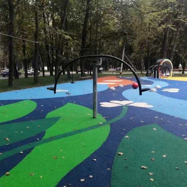 Peroxide Treatment EPDM Playground Covering Rubber Granules Anti Color Fading