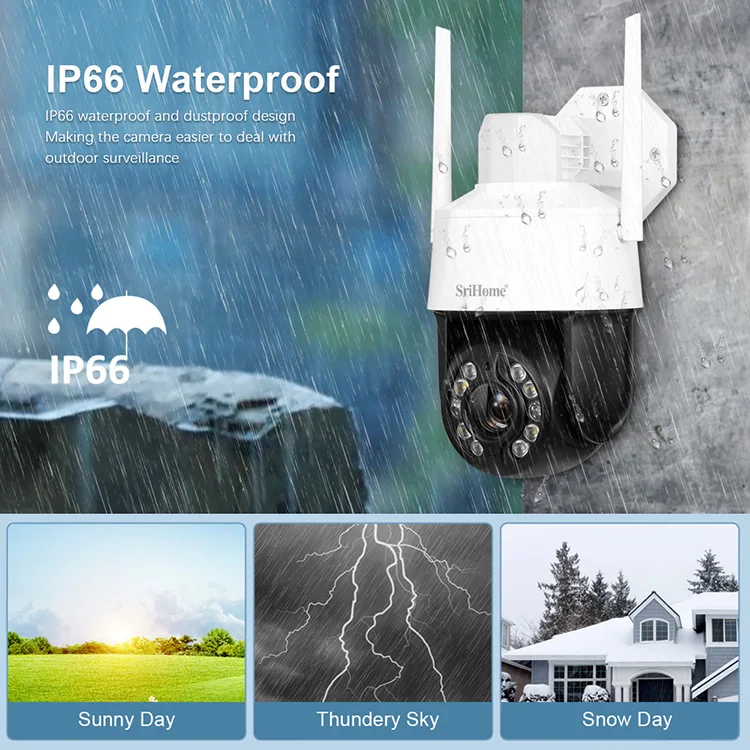 5MP 20x Optical Zoom IP66 Wireless Outdoor Security Camera IP Network PTZ Camera