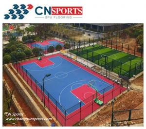 China Blue Backyard Multi Sport Court Anti Slip UV Resistant on sale