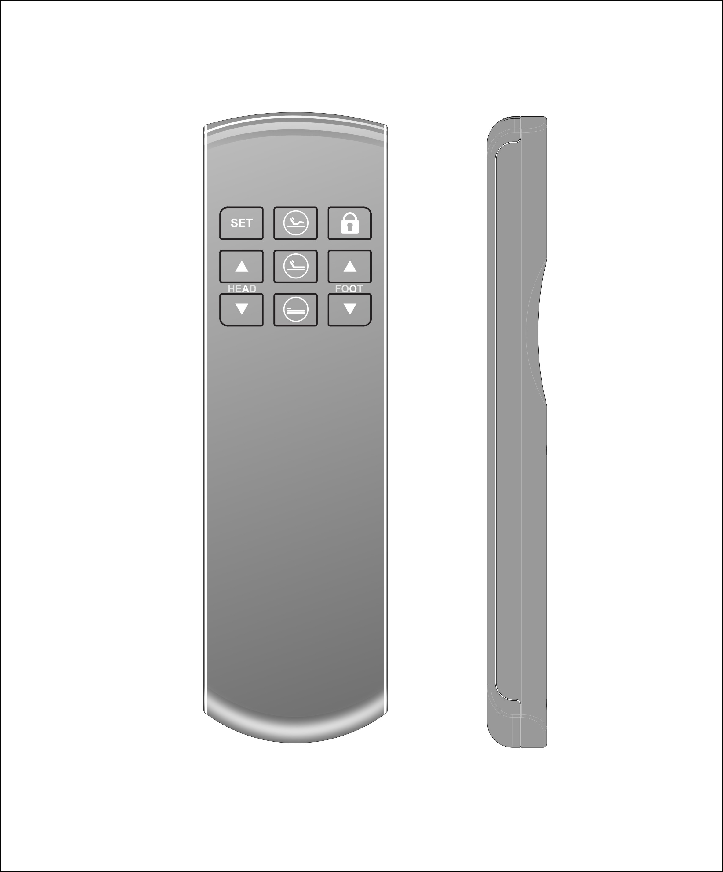 Silver Gray Motor Control Remote FCC / CE Certification Stand High Compression Strength