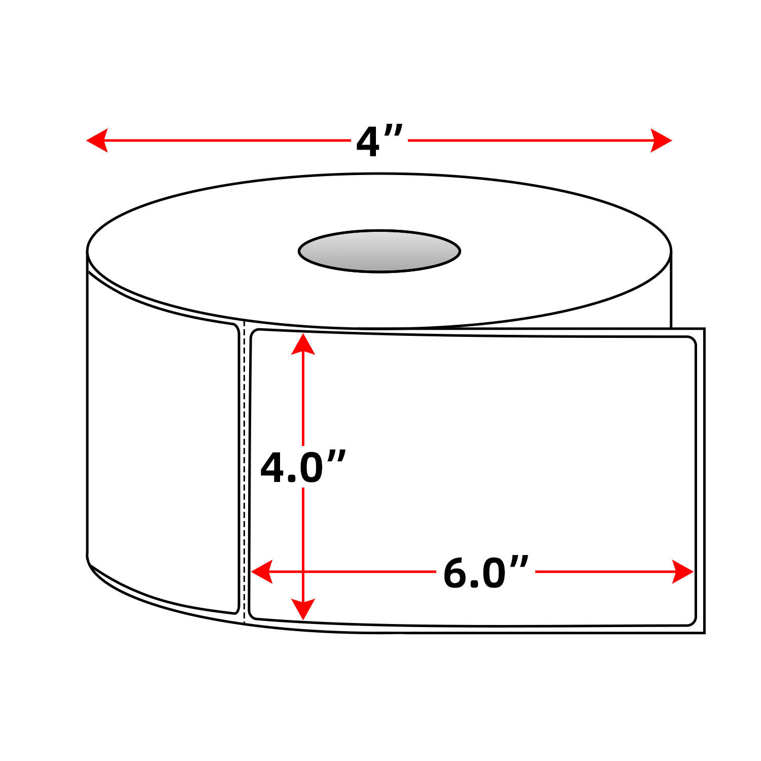 100mm*150mm adhesive waybill adhesive thermal label blank label in roll with glassine liner