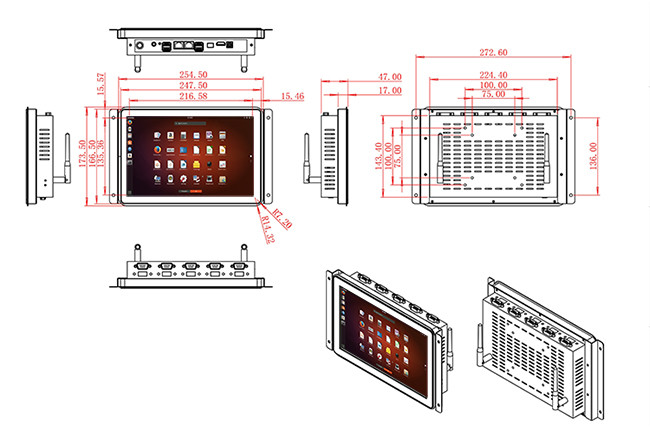 10.1-Inch Linux Interactive Console for Industrial Automation, Healthcare Systems, Smart Kiosks, and Retail Terminals