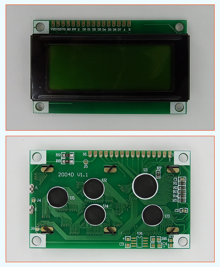 High quality 20*4 lcd character STN display serial yellow-green screen LED backlight 20x4 lcd module
