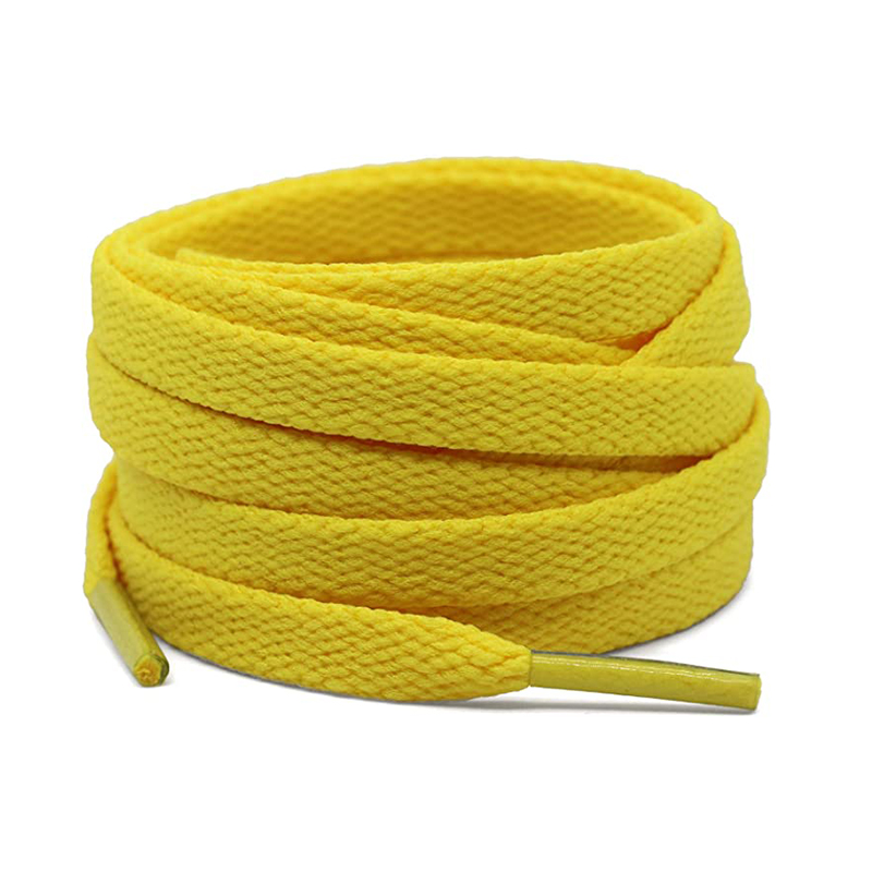 8mm Polyester Flat Shoelaces Stretchy Shoe Laces For Athletic Running