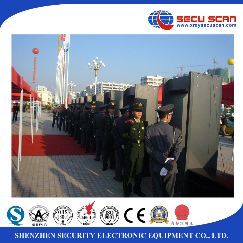 Walk through security gates metal detector gate , prisons to detect weapons on human body