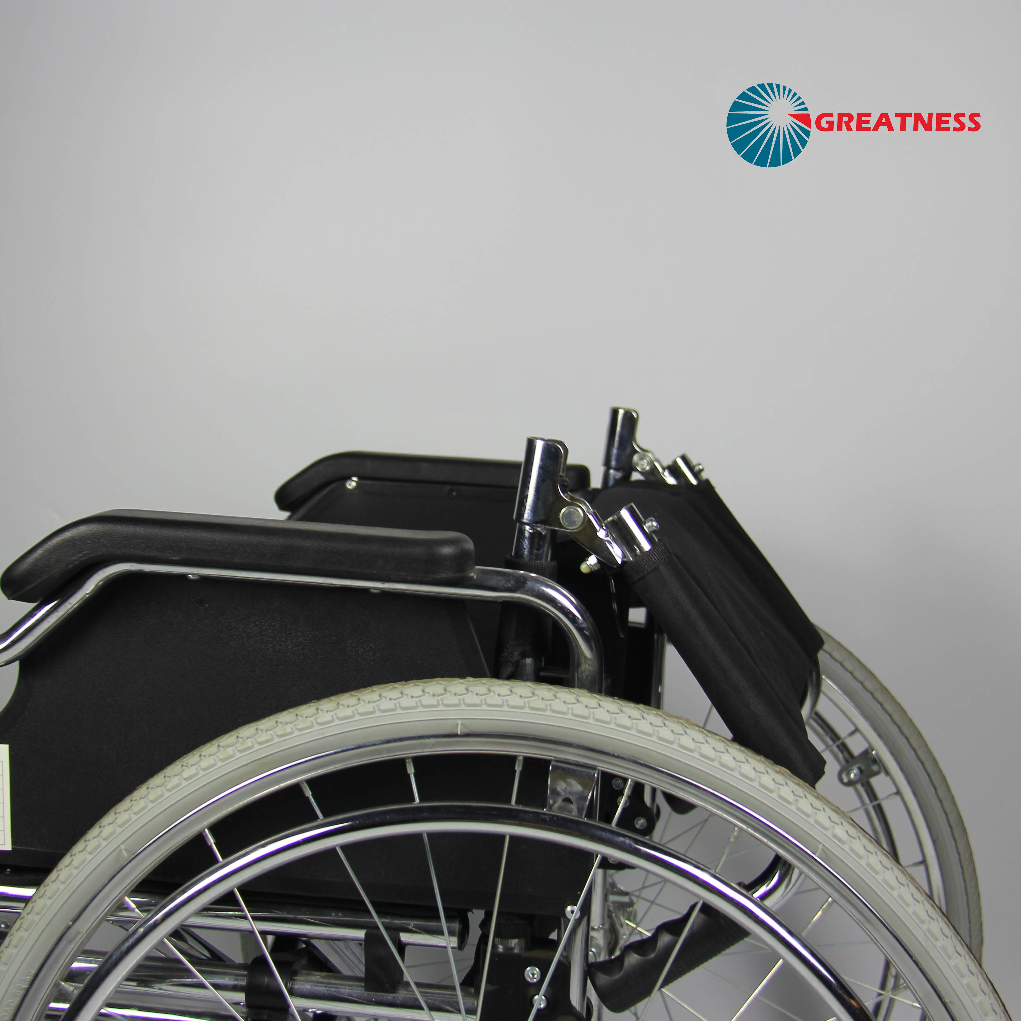 Aluminum Double Crossbar High Strength Lightweight Wheelchair Drop Back Seat