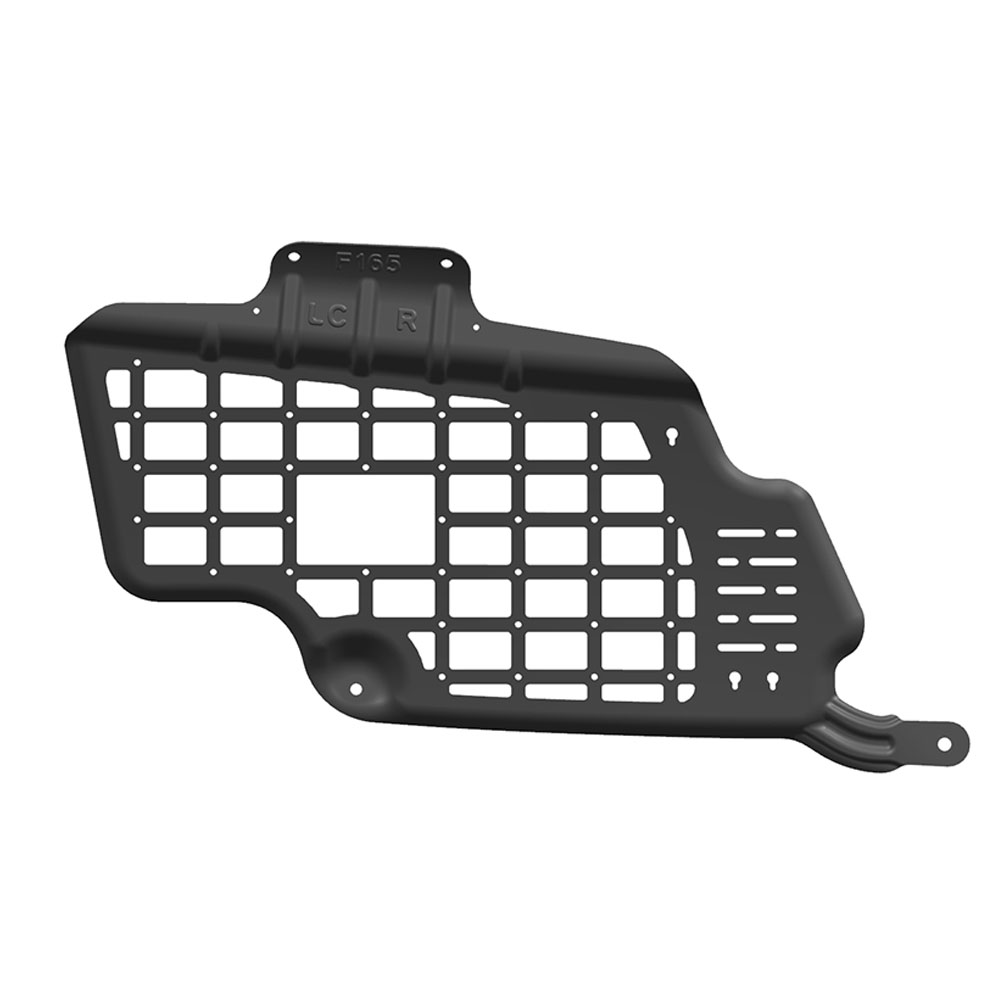 Convenient Black Molle Rear Window Storage Panels for Offroad Gear and Recovery Tools