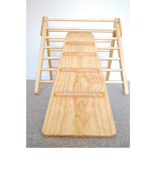CPSIA Certified Easy Storage Safety Toddler Climbing Toy Pikler Triangle Climber with Ramp