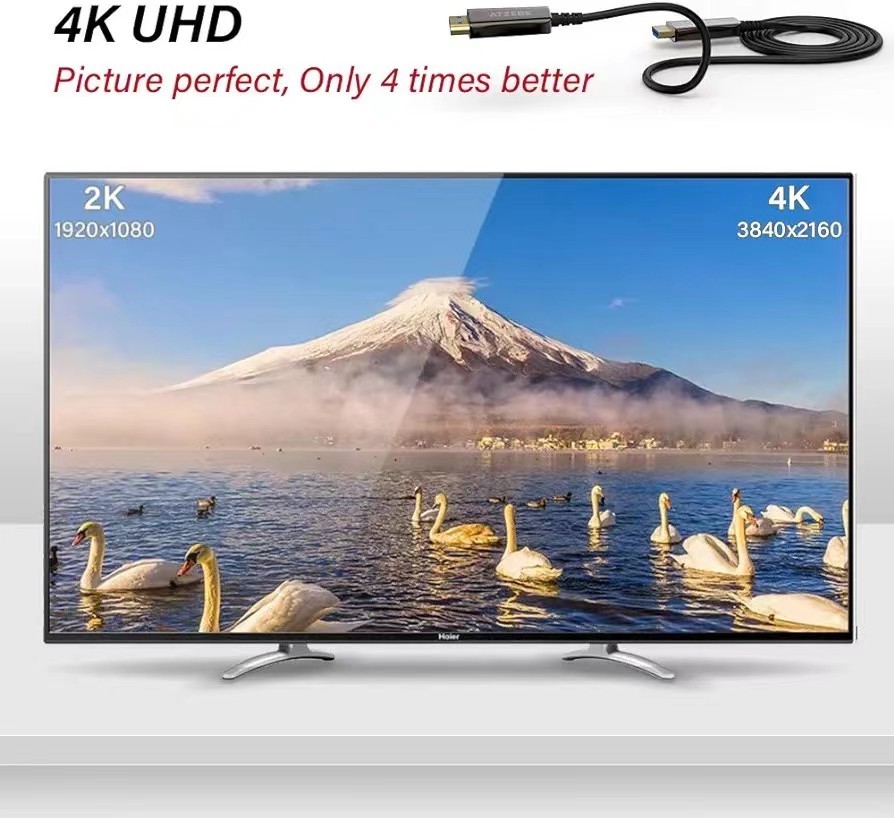 Crystal Clear HDMI Fiber Optic Cable - Lag-Free Gaming and Streaming