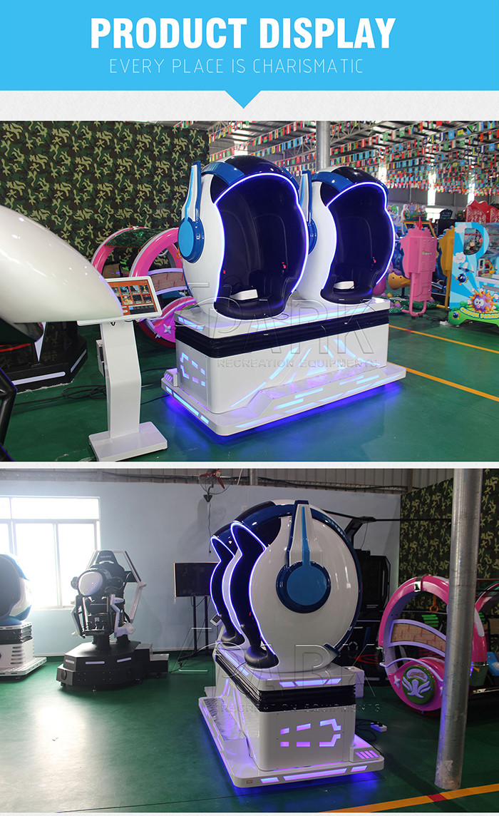 HD 4K Resolution 9D VR Simulator Built - In 9 - Axis Sensor 2 Seats Option