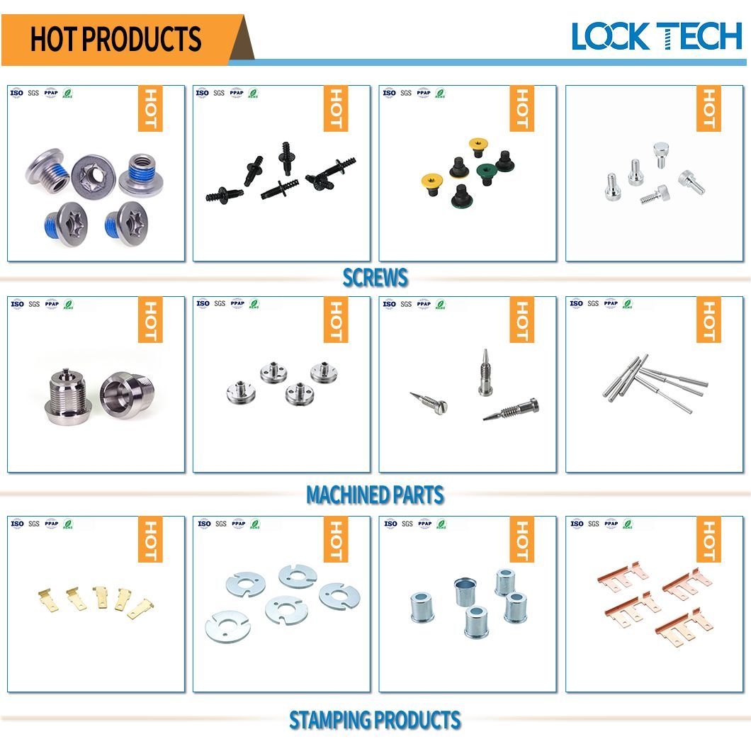 Factory Customized Carbon Steel Phillips Hexagon Slotted Screws with Flat Washers