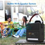 800W Portable Power Station for Outdoor Party Karaoke Speaker Microphone Battery