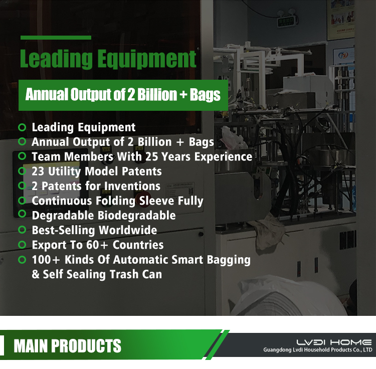 Leak Proof Trash Can Automatic Bag Eco Friendly Trash Bags For Kitchen