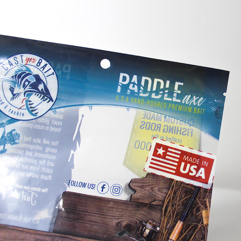 Transparent Fishing Laminated Plastic Worm Bags With Hanger Hole