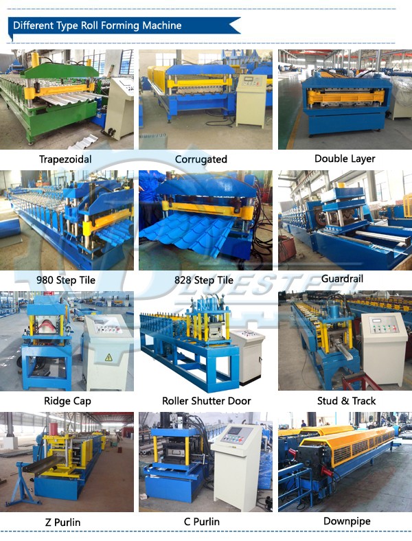Hydraulic Automatic Cutting Tile Roll Forming Machine / Cut To Length Machine