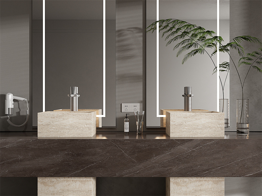 Anti-Slip Inside Floor Porcelain Rock Slabs 1420x2700mm matt ISO9001 for Apartment and SGS Porcelain Sintered Stone Slab for bathroom