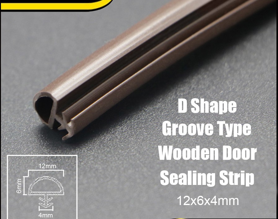 Extrusion Rubber Seal Tape for Wooden Door Window Frame PVC TPE Silicone D 12x6x4mm