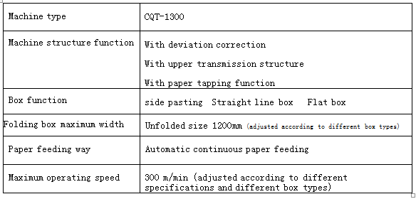PLC Controlled CQT1300 Automatic Speed Folder Gluer for Corrugated and Cardboard Boxes