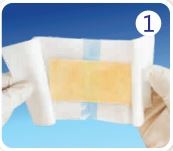 Medical consumables 5*10 cm Advanced Hydrocolloid wound patch with thin border
