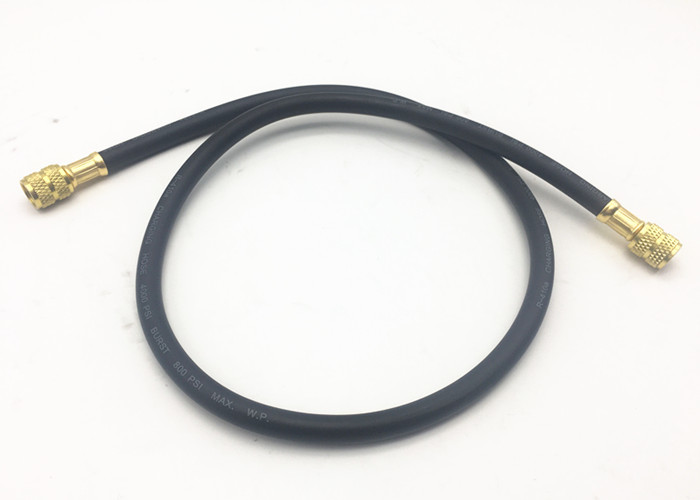5MM Black Color Air Conditioner Refrigeration Charging Hose , Freon Charging Hose