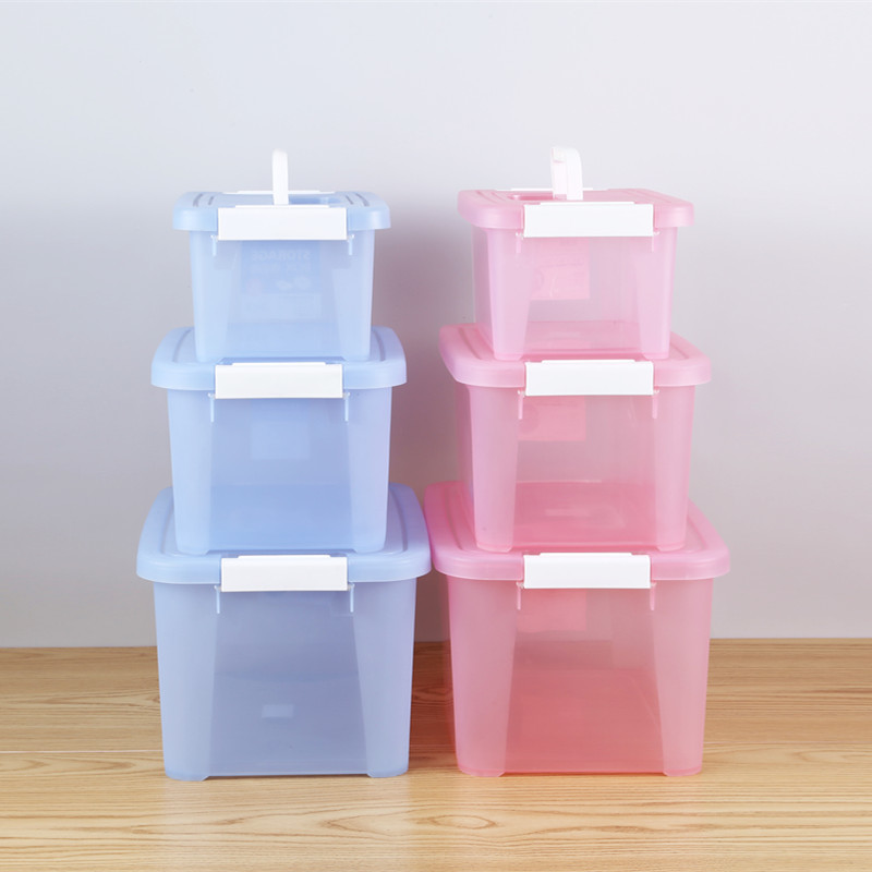 5L 15L Yards Clear Car Plastic Organizer Box With Handle