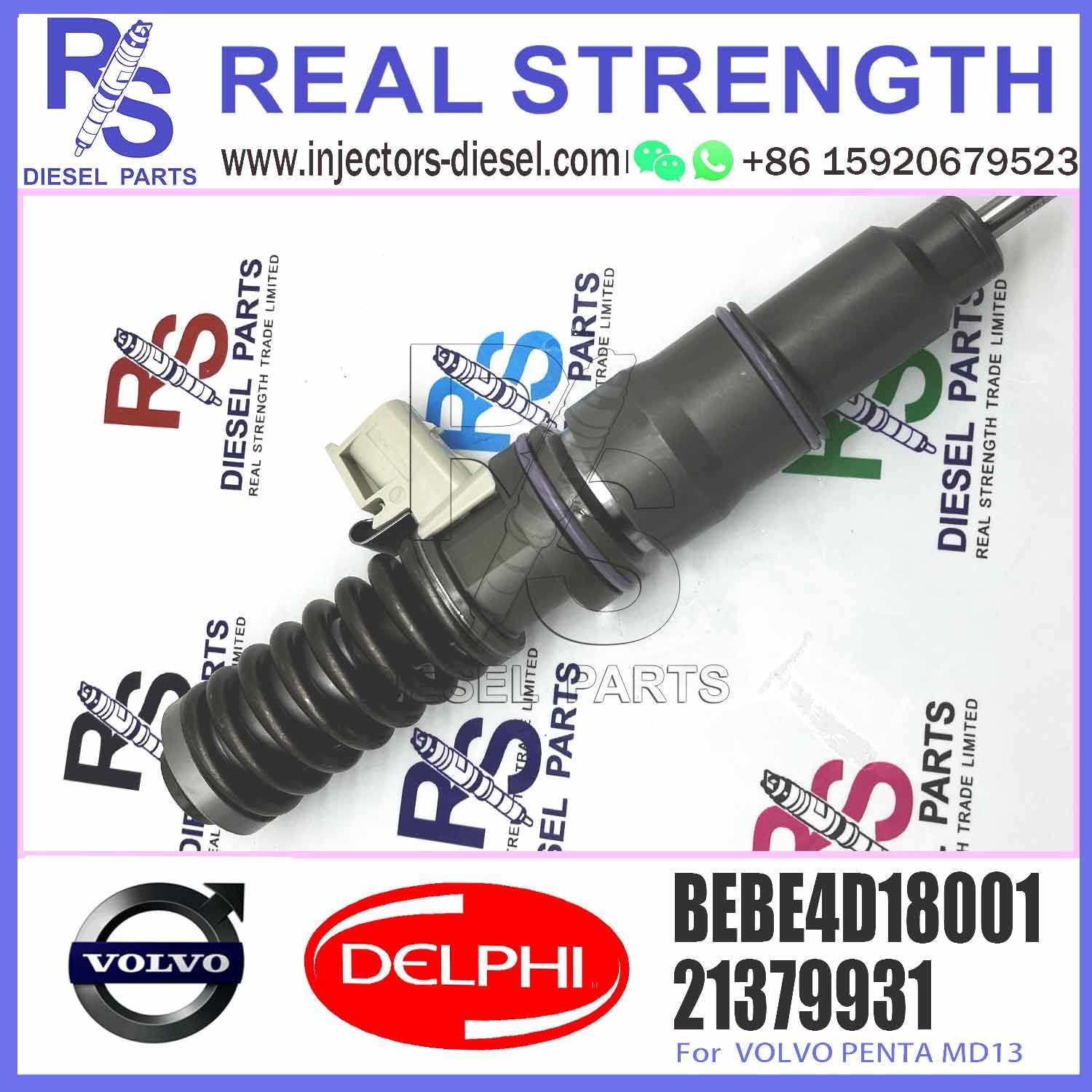 Diesel Fuel Injector 3889619 4 Pins Fuel Injection Nozzle BEBE4D27001 BEBE4D18001 For V-O-L-V PENTA MD13