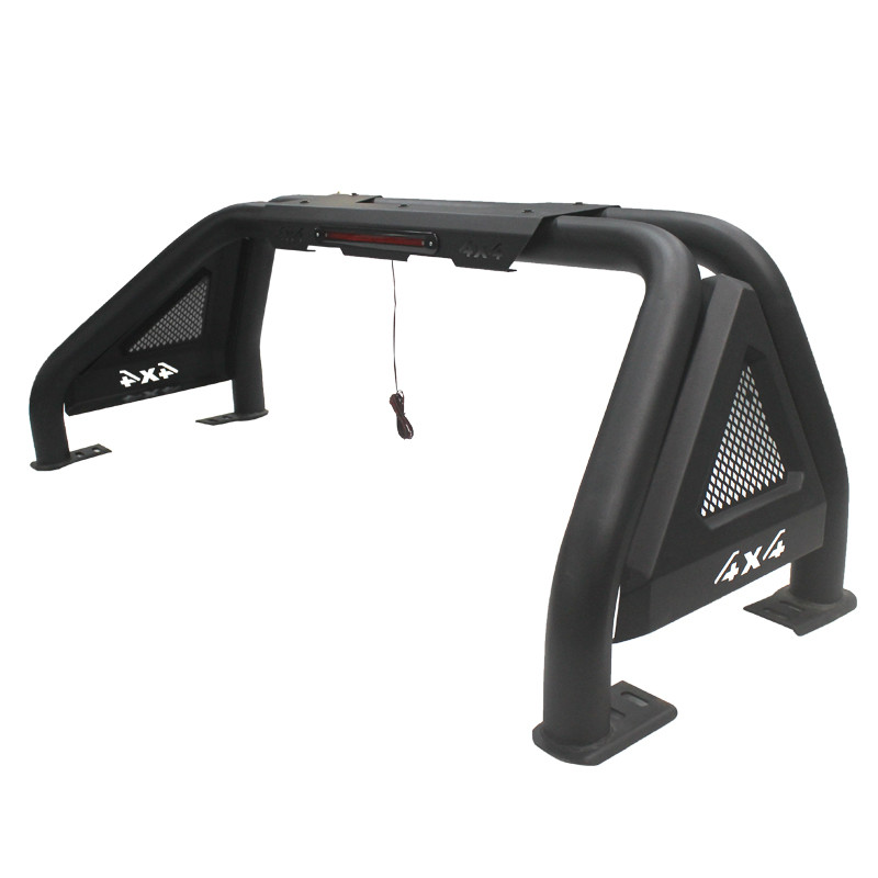 Powder Coating Toyota Hilux Roll Bar Matte Surface Steel With Brake LED Light