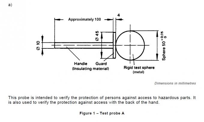 IEC60065 Sphere Probe 50MM  Ingress Protection Test Equipment 0