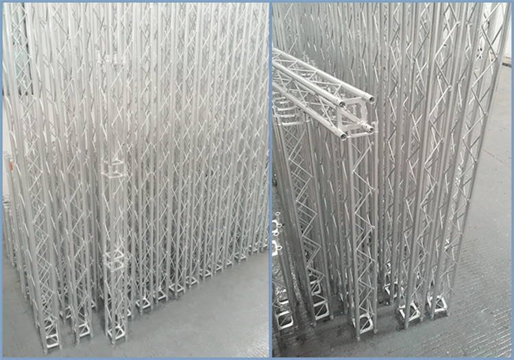 20*2mm Main Tube Square MK 100 mm Small Stage Lighting Truss for Live Performances
