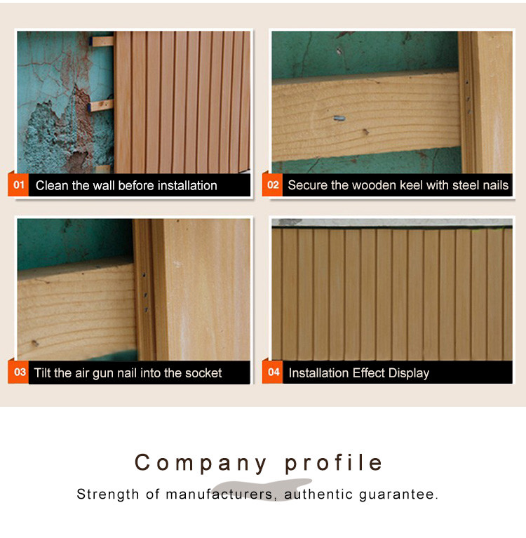 OEM ODM Eco Friendly WPC Wood Panel Fluted Moisture Resistant