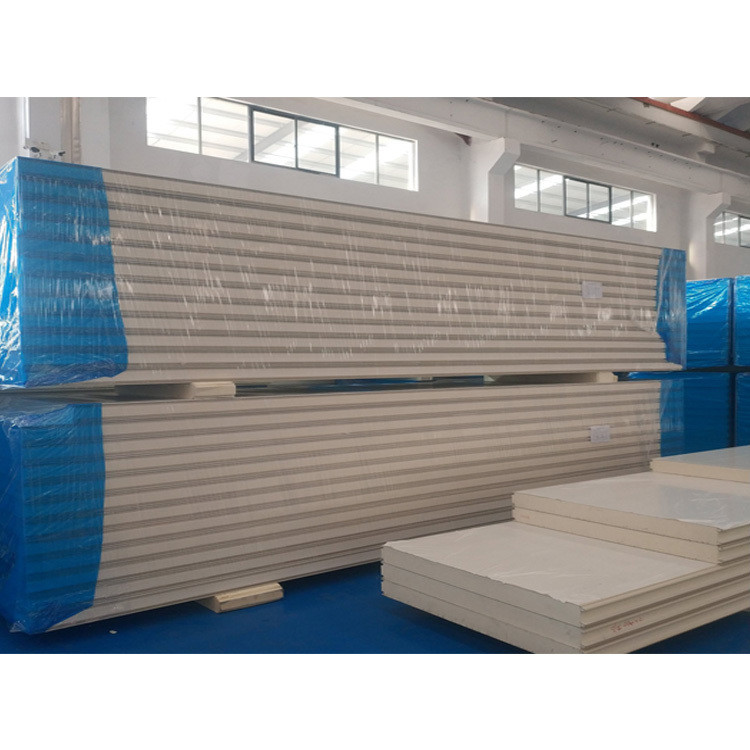 White PU Polyurethane Customized Sandwich Panel 100mm Thermal Conductivity 0.022 W/mK