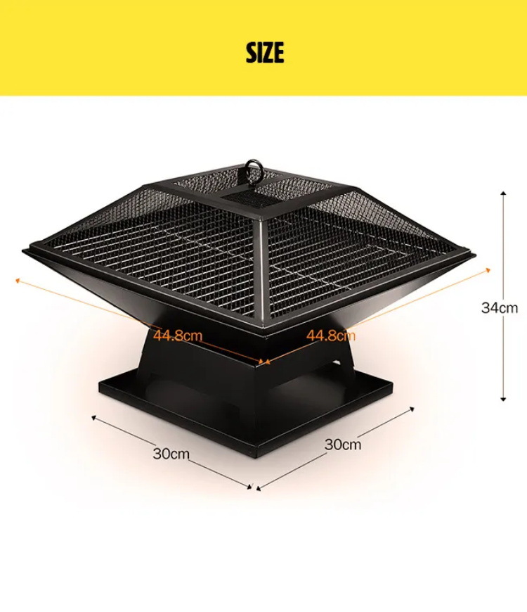High Pressure Protection Device Foldable Stainless Steel BBQ Grill for Outdoor Camping